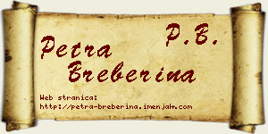 Petra Breberina vizit kartica